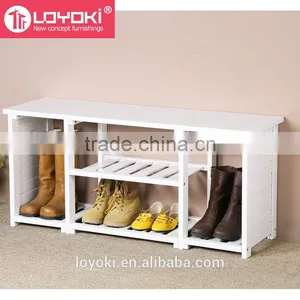 Mdf Wood Storage Shoe Boot Bench Shelf Shoe Rack Boots Storage Rack Shoe Bench thumbnail-1
