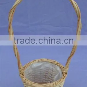Miniature Willow Gift Basket With Long Handle thumbnail-1