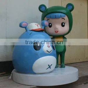 Fiberglass Little Girl Cartoon Mascot thumbnail-2