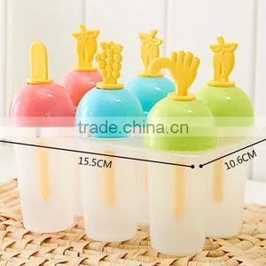 FRUIT Shape Kitchen FrozenIce Pudding Pops DIY Mold 6 Compartments thumbnail-1