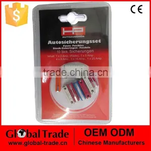 10Pc Car Ceramic Fuses .Standard Auto Fuse Kit .Mixed Standard Car Auto Blade Fuse.P0324 thumbnail-1