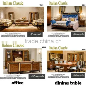 YB69 New Model Design Italian Royal Baroque Style Luxury Solid Wood Bedroom Furniture for Sale thumbnail-6