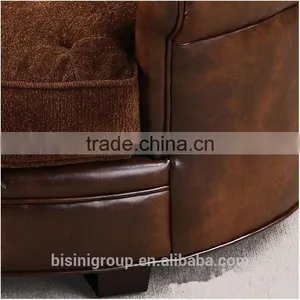 European Chair for Children With Leather Tatami Solid Wood Sofa for Furniture Living Room Sofa thumbnail-3