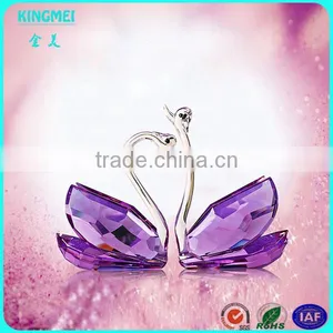 Hot Sale Crystal Animals & Crystal Swan Model & Purple Crystal Wedding Gift thumbnail-2