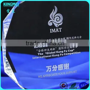 2015 Hot Sale Customized Crystal Trophy Round Diamond Award Glass Trophy Crystal Award Trophy thumbnail-3