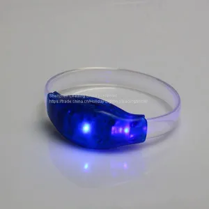 Voice Control LED Flashing Music Center Concert Sprots Meeting Decoration Brand Promotional Wriatband Armband thumbnail-1
