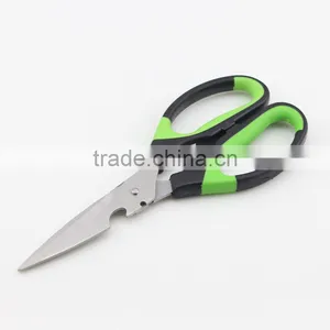 Rubber Handle Multifunction Kitchen Scissors With Bottle Opener thumbnail-6
