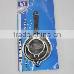3pc Stainless Steel Oil Strainer thumbnail-1