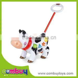 Funny Hand Push Battery Operated Musical Cow Walking Animal Toys thumbnail-1