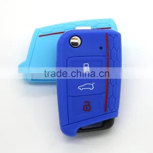 Hot Selling Silicone Remote Key Cover for vw Golf 7 Key Case 3 Button thumbnail-1