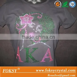 AKA Afro Girl Rhinestone Hotfix Transfers for T-shirts thumbnail-1