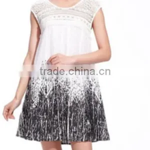 Retro Vintage Design Party Club Black a Line Lace Skirt/Ink Printing Skirt thumbnail-3