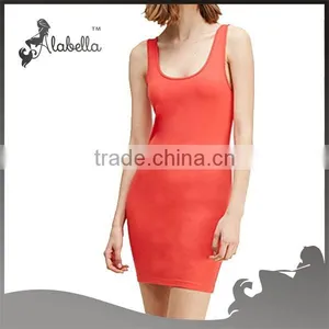 2015 Hot Selling Fitness &yoga Wear Tank Dress of Stretch-Knit Bodycon thumbnail-3