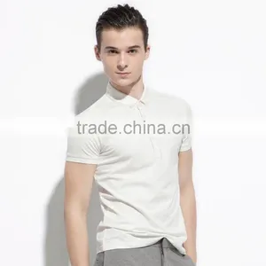 Sell Lots of Pure White POLO Shirt Unisex Short Sleeve POLO Unlined Upper Garment Wholesale thumbnail-1