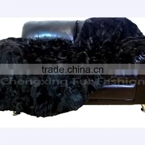 CX-D-11D Style Winter European Genuine Rex Rabbit Fur Bedding Set thumbnail-1