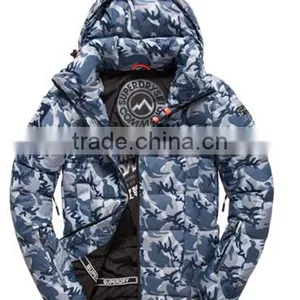 2017 New Design Men Downlook Jacket With Print and Detach Hood (RMJ011) thumbnail-1