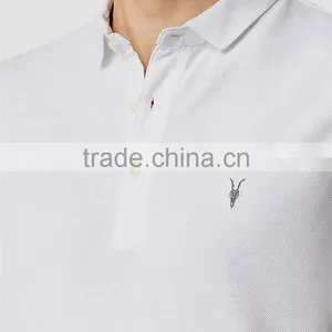 MGOO Custom Embroidery 100% Cotton Pique Polo Shirts Short Sleeves Mens Polo Chest Logo Company Shirts thumbnail-4