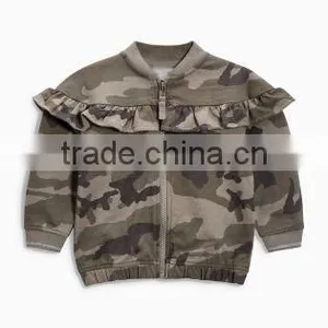 Fashion Zipper Plain Bomber Jacket ,latest Design Kids Padded Bomber Jacket, Quilted Bomber Jacket for Girls thumbnail-5