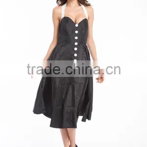 New Design Vintage Rockabilly Dress 1950's Retro Vintage Dress Halterneck 1950's Vintage Rockabilly Dress thumbnail-1