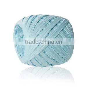 Raffia Paper Jewelry Ribbon Cord Skyblue 0.2mm, 4.0mm-8.0mm, 2 Rolls (Approx 20 M/Roll) thumbnail-1
