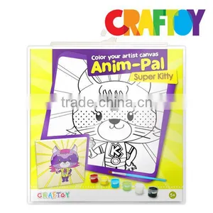 OEM Kids Project Color Your Animal Pal Artist Canvas Supper Kitty thumbnail-2