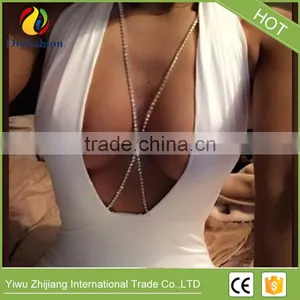 Fashion Hot Summer Sexy Long Diamond Body Chain Jewelry for Women thumbnail-1