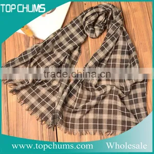Best-selling Korean New Style Fashion Lady Turkey Cotton Tartan Scarf thumbnail-2
