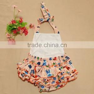 Animal Printed Toddler Ruffle Romper Dress thumbnail-3