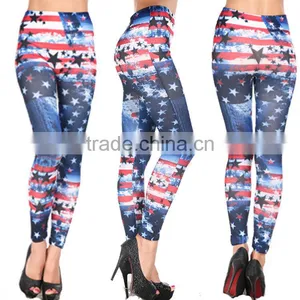 2014 New Women's European and American Models Pantyhose American Flag Leggings Fashion Leggings thumbnail-1