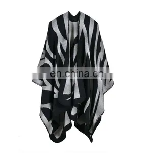 Women's Camouflage Cashmere Lengthened Thickening Cape Cloak thumbnail-4