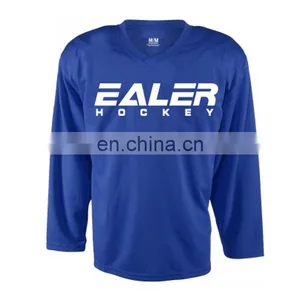 Custom Wholesale Polyester Dry Fit Sublimation Hockey Jersey Team thumbnail-4