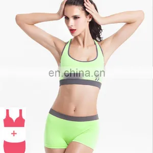 Top Quality Wholesale Seamless Hot Sexy Custom Women Sports Bra+Brief thumbnail-1