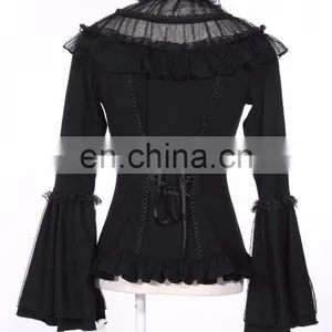 Gothic Flared Long Sleeve Shirt With Flared Sleeves thumbnail-3