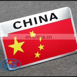 Customized Rectangle Chrome Abs Car Flag Metal Badge thumbnail-5