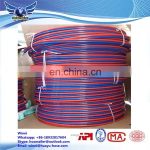 PVC Flexible Fiber Reinforced Rubber Mixed Twin Weiding Hose Used for Coveying Air thumbnail-1