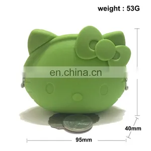 Factory Supplier Cat Design Coin Bag Women Fashion Wallet Silicone Material Purse thumbnail-7