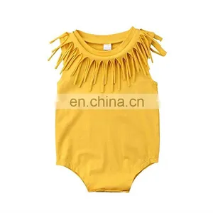 Cute Infant Baby Girl Sleeveless Romper Bodysuit Summer thumbnail-3