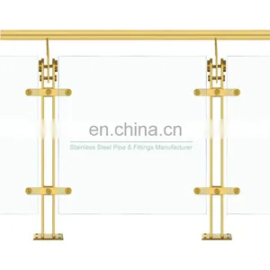 Hot Selling Balcony Stainless Steel Luxury Railing Stairs Railing Designs in Steel Manufacturer in China thumbnail-3
