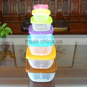 Hot Selling 7 Pcs Set Square Plastic Food Storage Container / Food Storage Box thumbnail-2