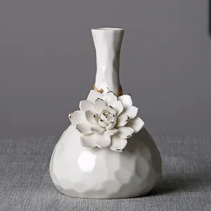 Creative Unique European Style Green Red Ceramic Flower Vase Decor Art For Showroom Study Hotel thumbnail-4