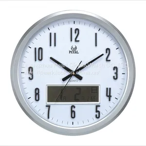 Wholesale Large Size LCD Quartz Wall Clock/LCD Clock With Daytime/Month/Year/ thumbnail-2