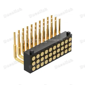 Dnenlink Flat Bottom Type,1.27mm Pitch Three Row H2.0mm DIP Female Pogo Pin Connector thumbnail-4