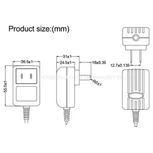 Зарядное устройство Micro USB 5В 1А с сертификацией CCC. Источник питания выпрямительного типа 5В 1А для камер видеонаблюдения на светодиодной основе  и цифровых продуктов thumbnail-5