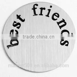 B28 LOW MOQ China Photo Frame Locket Jewelry Initial Disc Floating Locket Plates Charms thumbnail-1