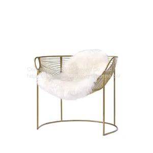 Concise Luxury Leisure Chair LC-2805 Solid Metal Chair thumbnail-1