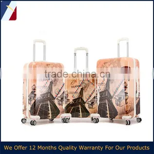 Printed Eiffel Tower Pattern pc Trolley Luggage thumbnail-1