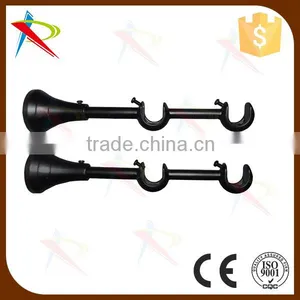 100% Non-rust Durable Double Curtain Bracket/ Wall Pole Brackets /black Double Curtain Bracket thumbnail-2
