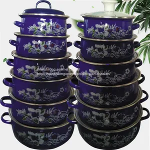 Enamel Tableware 6pcs Vitreous Enamel Pot thumbnail-1