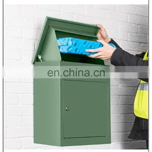Decorative Design Professional Office Building Stainless Steel Antique Post Box Parcel Mailbox thumbnail-1