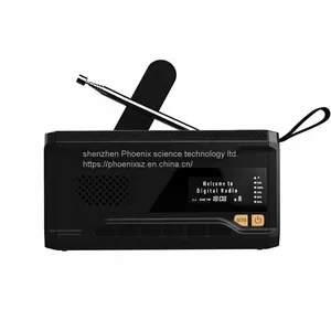Portable Solar Radio, Emergency Radio With Crank, Dynamo DAB/FM Radio,4500mAh Rechargeable Powerbank,Bluetooth Speaker,USB Phone Charger,LED Flashlight & Reading Light,SOS Alarm,Camping,outdoor thumbnail-3